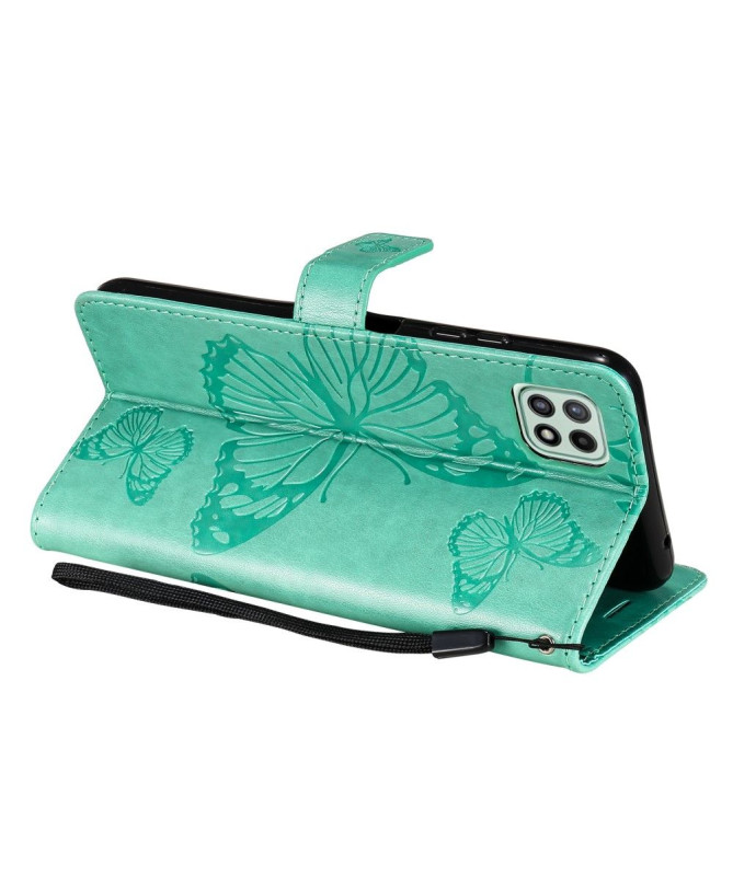 Housse Samsung Galaxy A22 5G Papillons fonction support