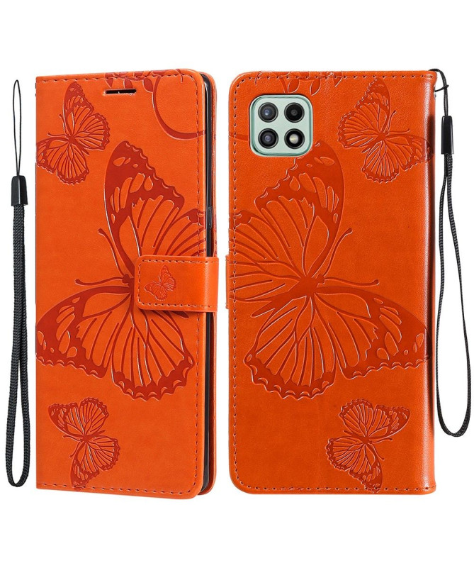 Housse Samsung Galaxy A22 5G Papillons fonction support