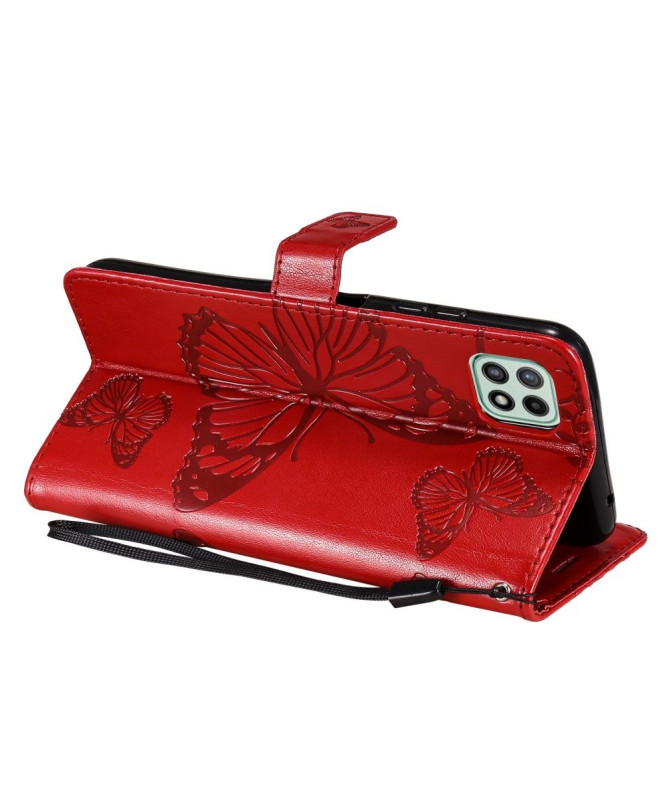 Housse Samsung Galaxy A22 5G Papillons fonction support