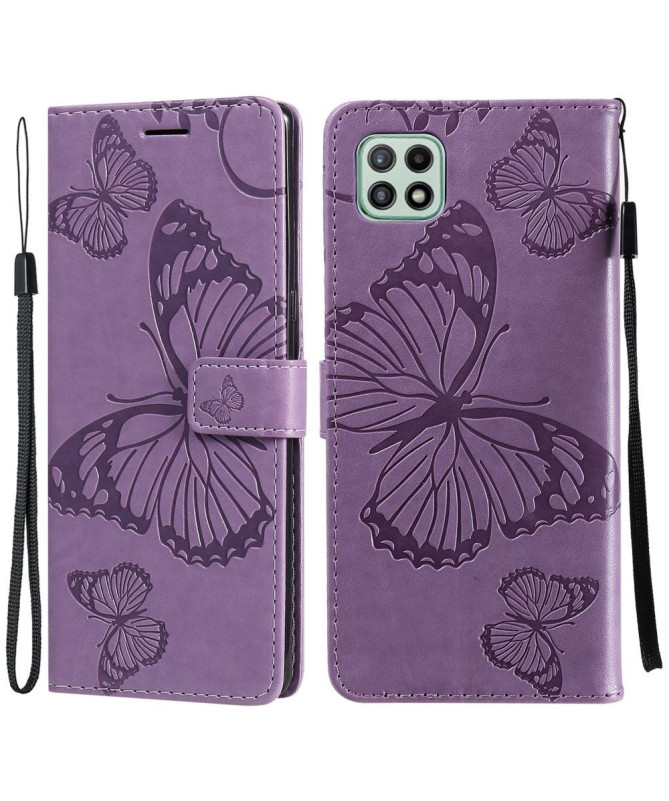 Housse Samsung Galaxy A22 5G Papillons fonction support