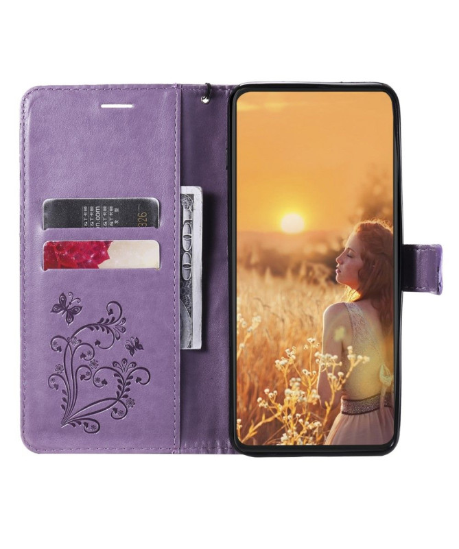 Housse Samsung Galaxy A22 5G Papillons fonction support