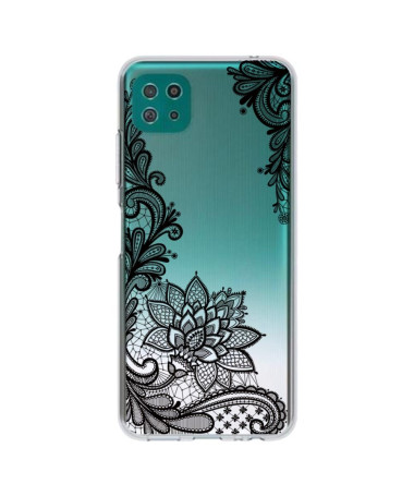 Coque Samsung Galaxy A22 5G fleur dentelle