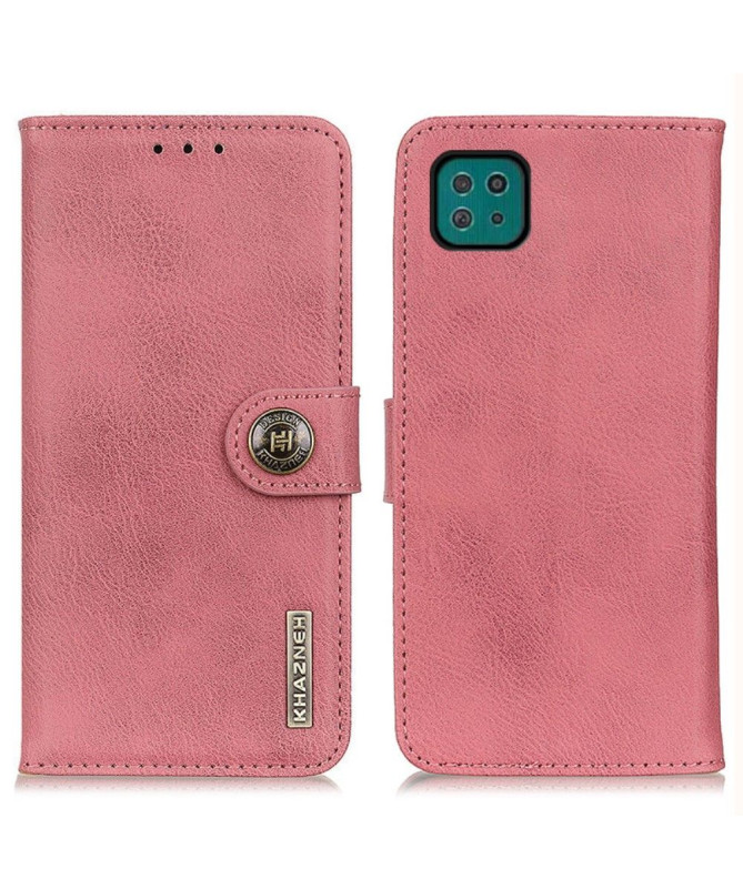 Housse Samsung Galaxy A22 5G KHAZNEH Effet Cuir Porte Cartes