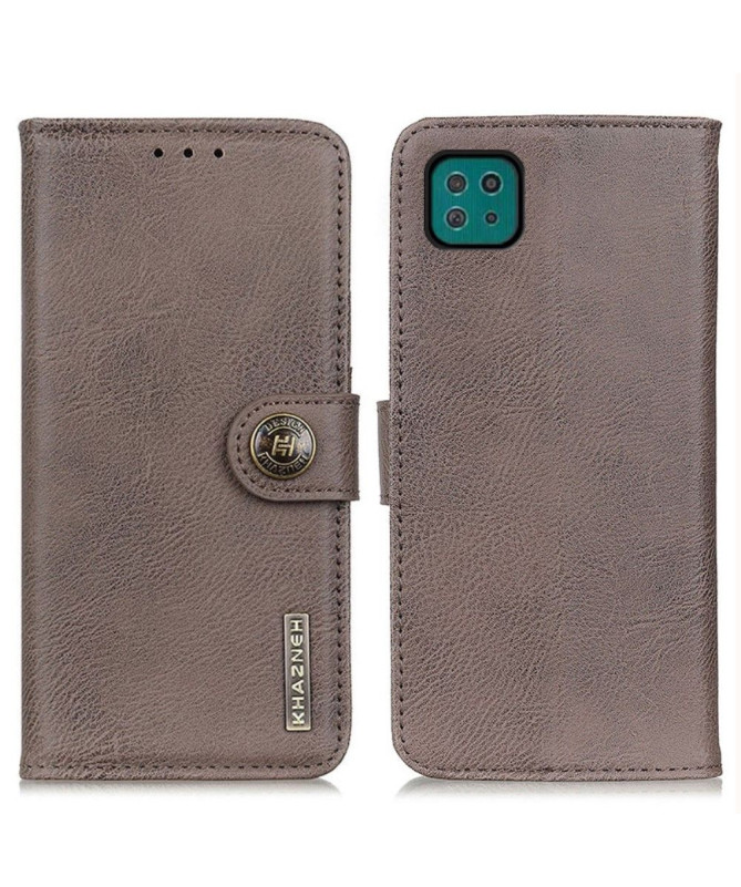 Housse Samsung Galaxy A22 5G KHAZNEH Effet Cuir Porte Cartes