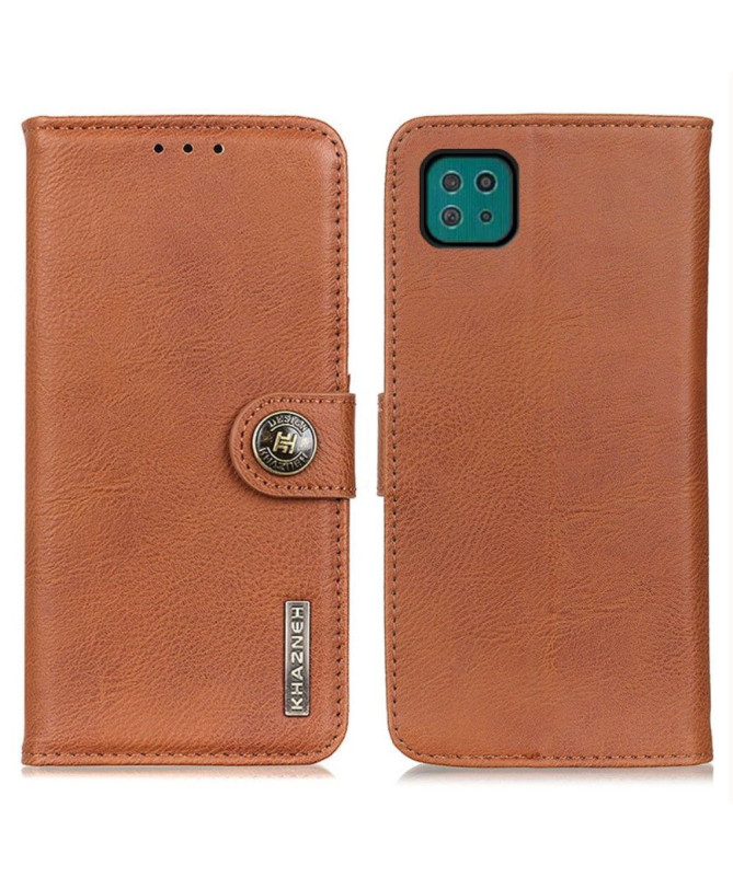 Housse Samsung Galaxy A22 5G KHAZNEH Effet Cuir Porte Cartes