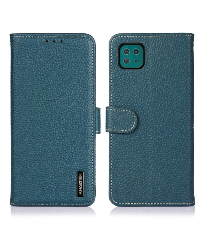 Housse Samsung Galaxy A22 5G Cuir Grainé KHAZNEH
