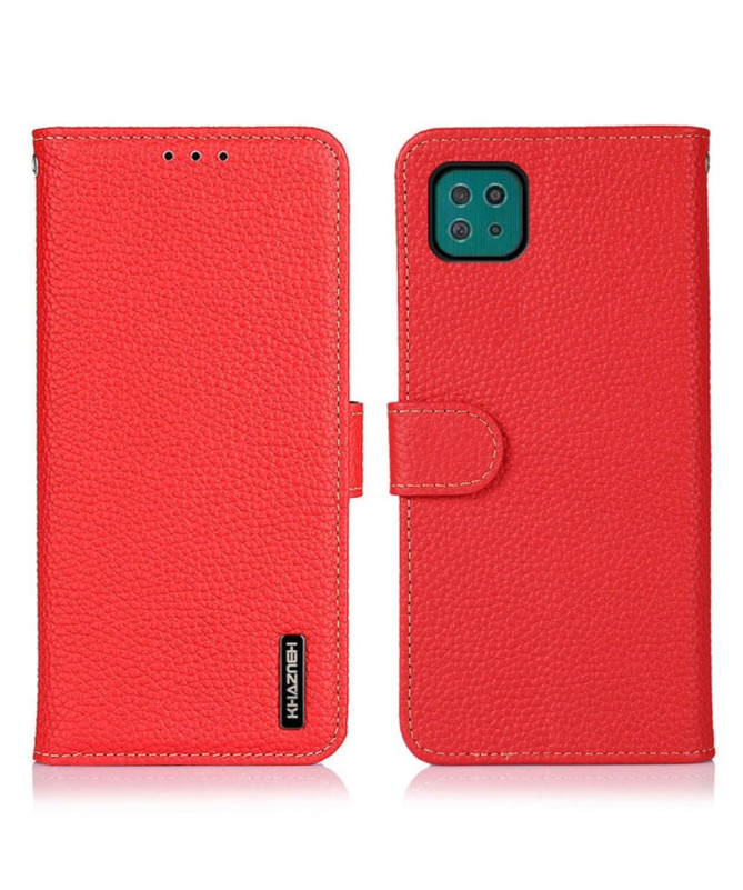 Housse Samsung Galaxy A22 5G Cuir Grainé KHAZNEH