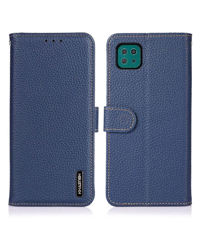 Housse Samsung Galaxy A22 5G Cuir Grainé KHAZNEH