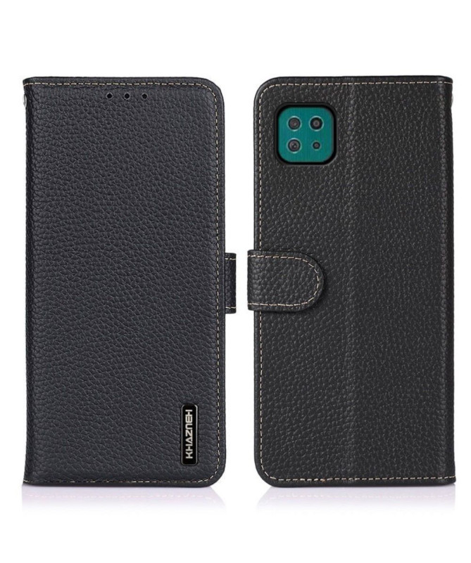 Housse Samsung Galaxy A22 5G Cuir Grainé KHAZNEH