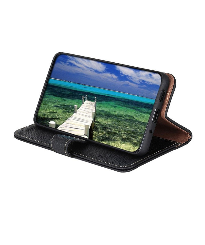 Housse Samsung Galaxy A22 5G Cuir Grainé KHAZNEH