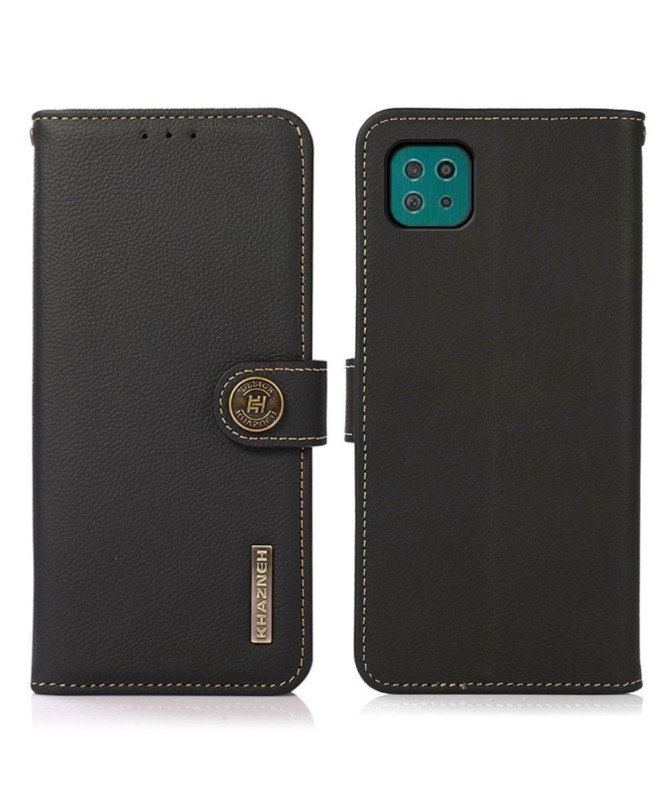Housse Samsung Galaxy A22 5G KHAZNEH Classic en cuir