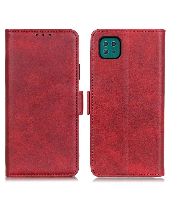 Étui Samsung Galaxy A22 5G portefeuille simili cuir mat