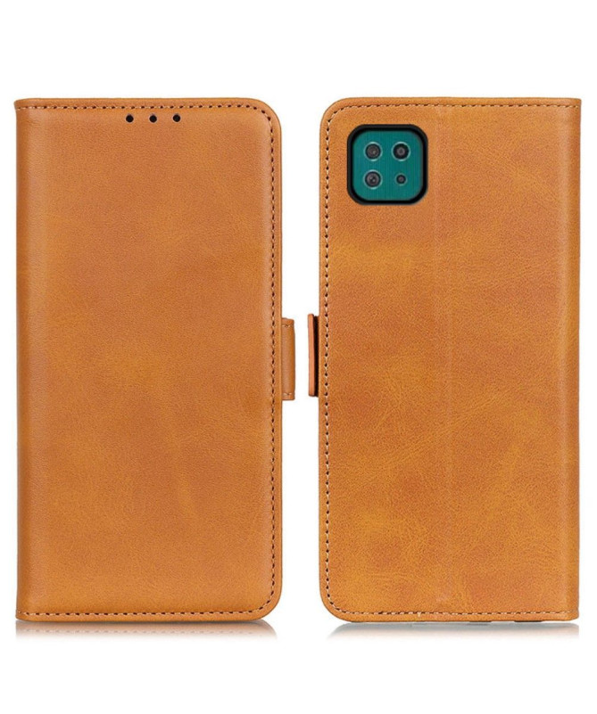 Étui Samsung Galaxy A22 5G portefeuille simili cuir mat