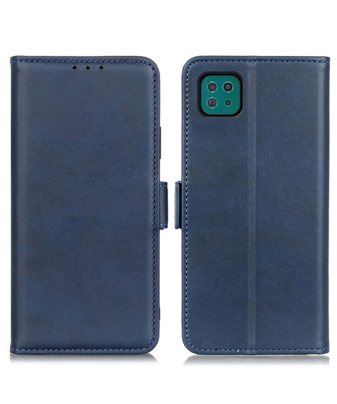 Étui Samsung Galaxy A22 5G portefeuille simili cuir mat