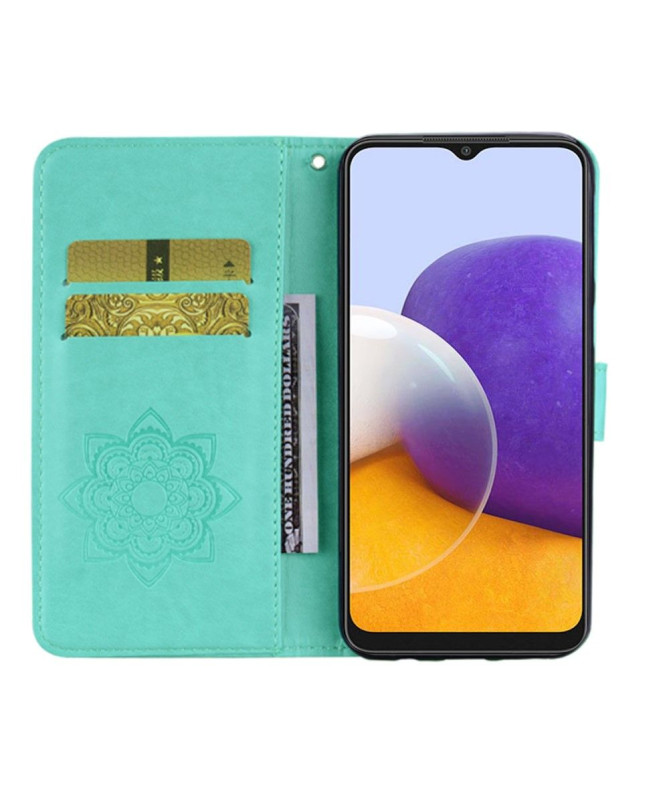 Housse Samsung Galaxy A22 5G Hibou en relief