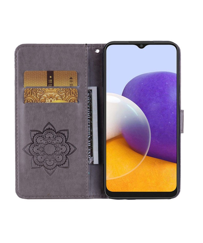 Housse Samsung Galaxy A22 5G Hibou en relief