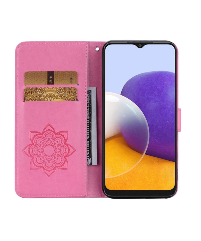Housse Samsung Galaxy A22 5G Hibou en relief