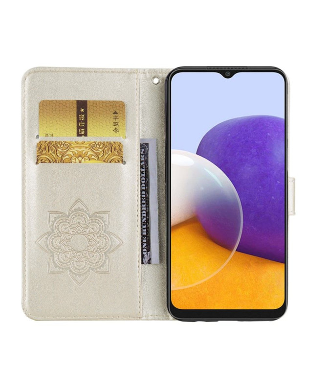 Housse Samsung Galaxy A22 5G Hibou en relief