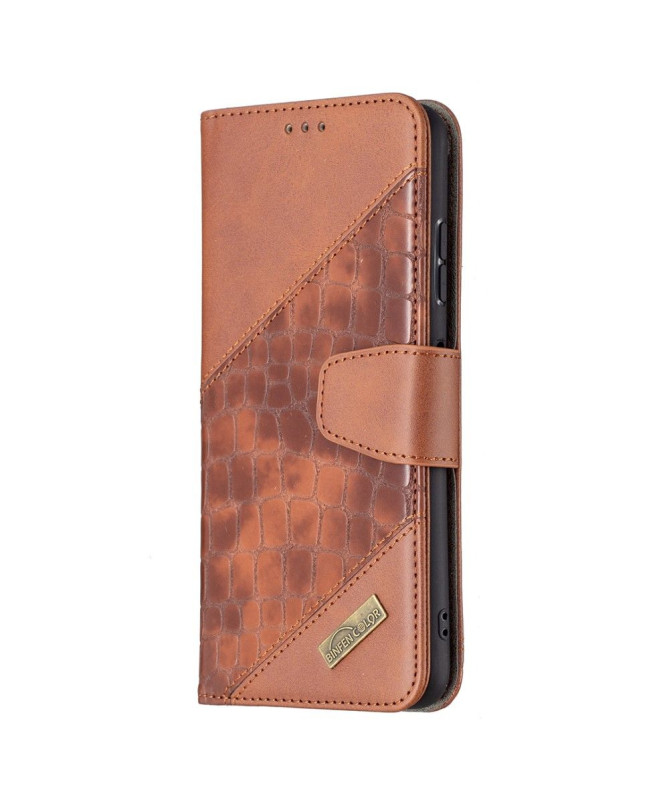 Housse Samsung Galaxy A22 5G Effet Cuir Aspect Croco