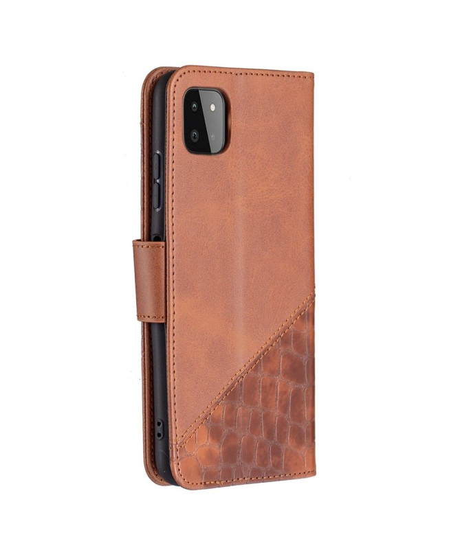 Housse Samsung Galaxy A22 5G Effet Cuir Aspect Croco