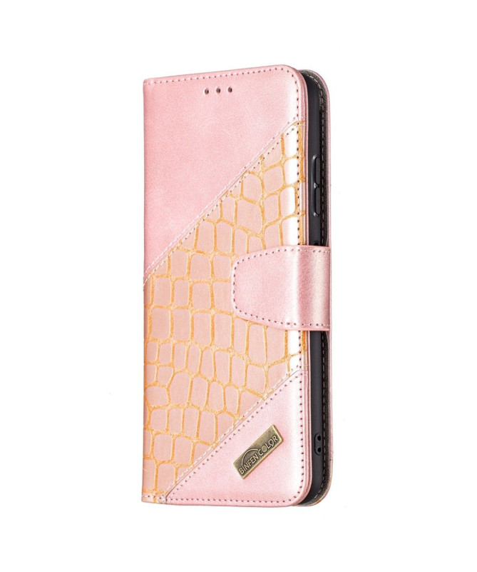 Housse Samsung Galaxy A22 5G Effet Cuir Aspect Croco