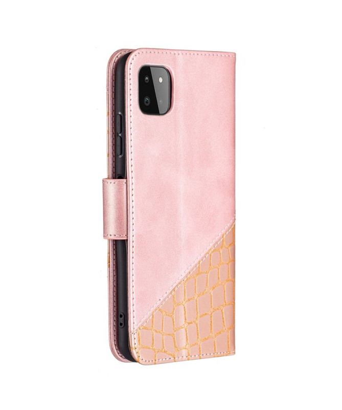 Housse Samsung Galaxy A22 5G Effet Cuir Aspect Croco