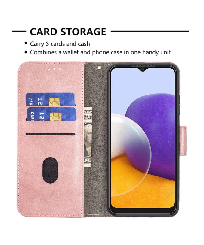 Housse Samsung Galaxy A22 5G Effet Cuir Aspect Croco