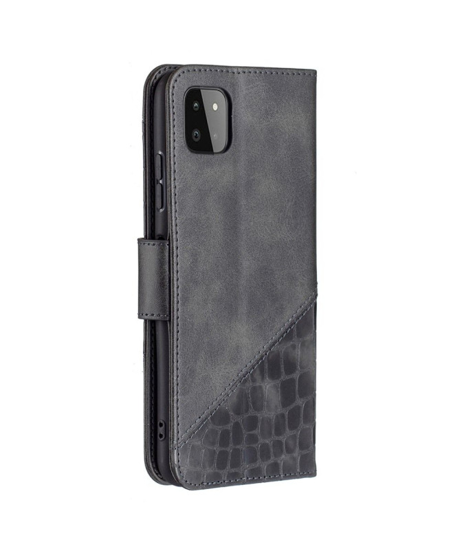 Housse Samsung Galaxy A22 5G Effet Cuir Aspect Croco