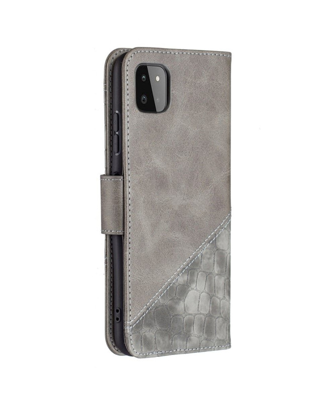 Housse Samsung Galaxy A22 5G Effet Cuir Aspect Croco