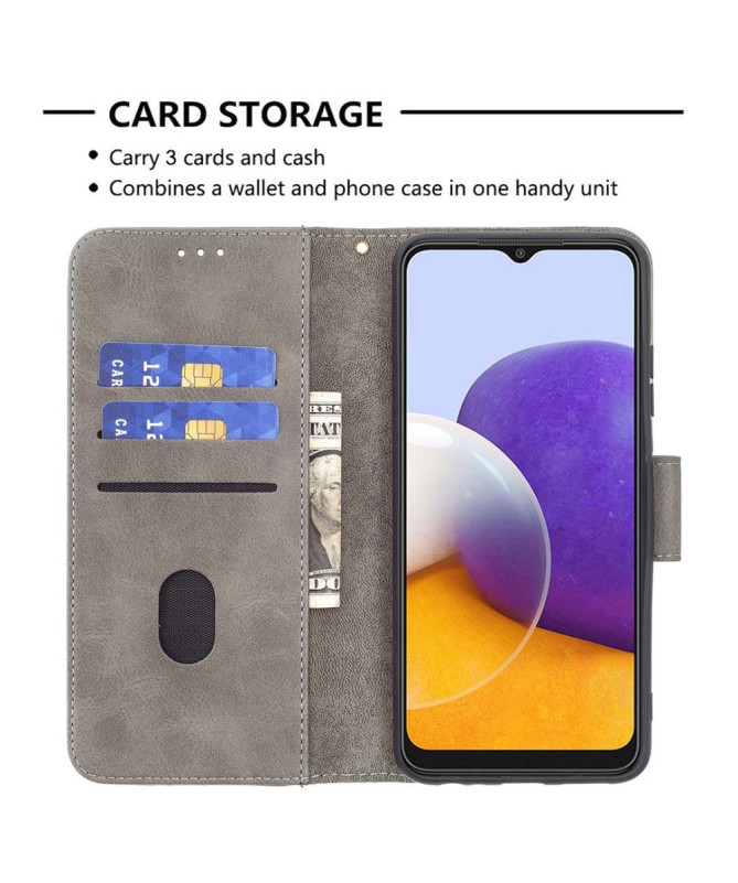 Housse Samsung Galaxy A22 5G Effet Cuir Aspect Croco