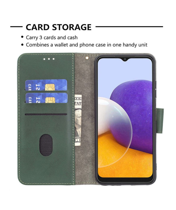 Housse Samsung Galaxy A22 5G Effet Cuir Aspect Croco