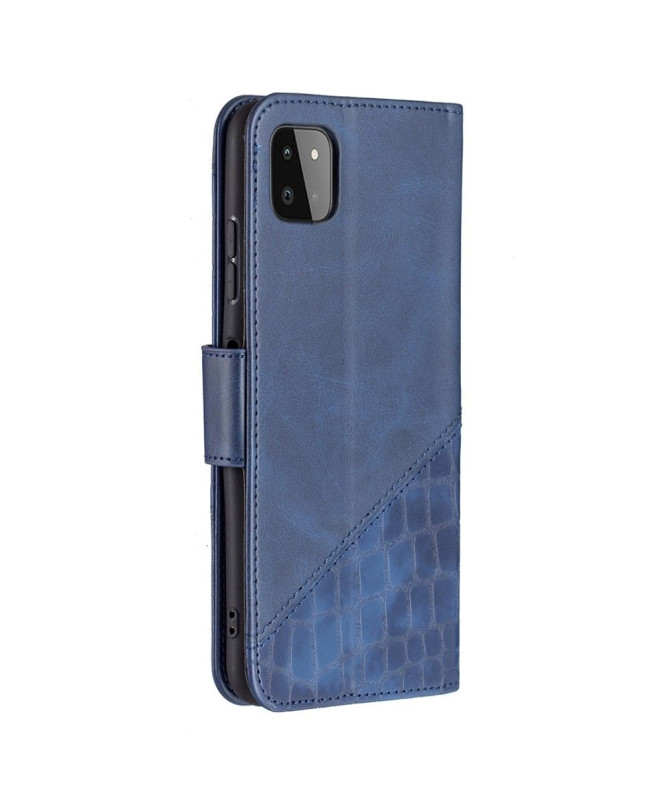 Housse Samsung Galaxy A22 5G Effet Cuir Aspect Croco