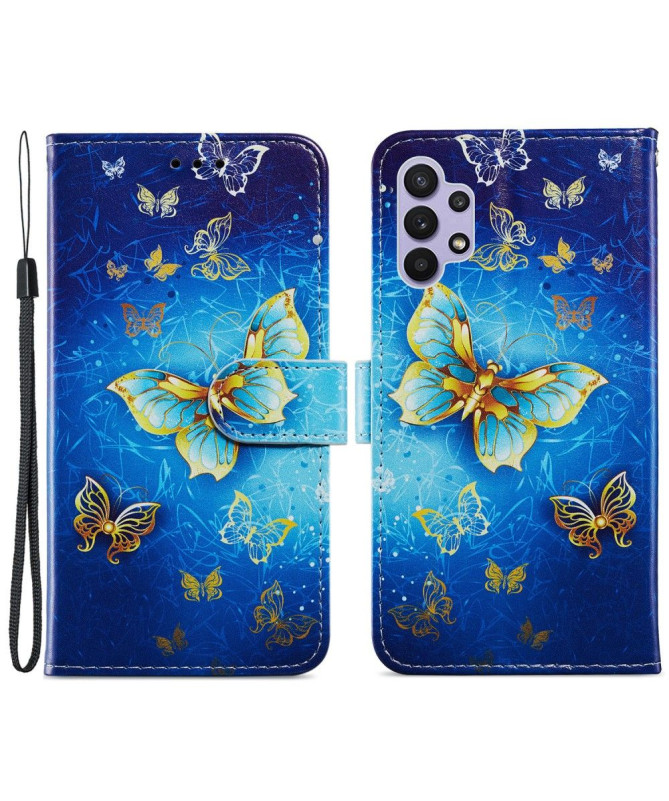 Housse Samsung Galaxy A32 5G Golden Butterfly