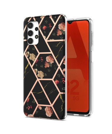 Coque Samsung Galaxy A32 5G marbre et fleurs