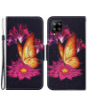 Housse Samsung Galaxy A22 4G Papillon fleur de lotus