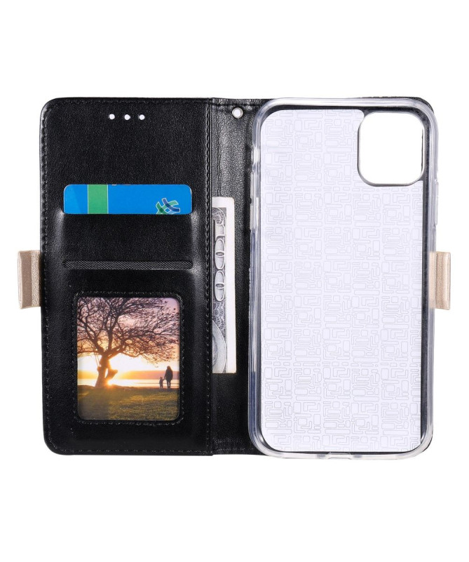 Housse Samsung Galaxy A22 5G Dentelle Fleur Effet Cuir