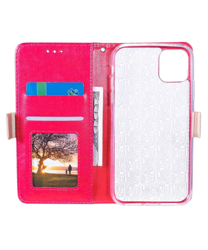 Housse Samsung Galaxy A22 5G Dentelle Fleur Effet Cuir