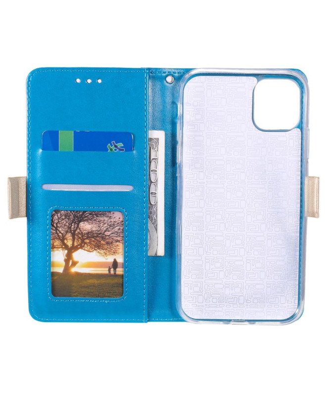 Housse Samsung Galaxy A22 5G Dentelle Fleur Effet Cuir