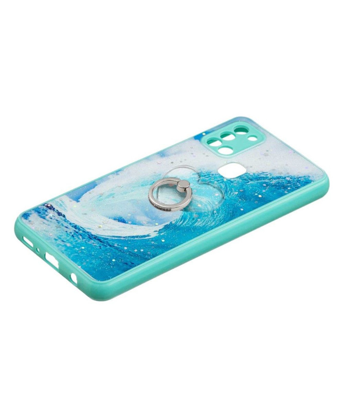 Coque Samsung Galaxy A21s Vague avec anneau