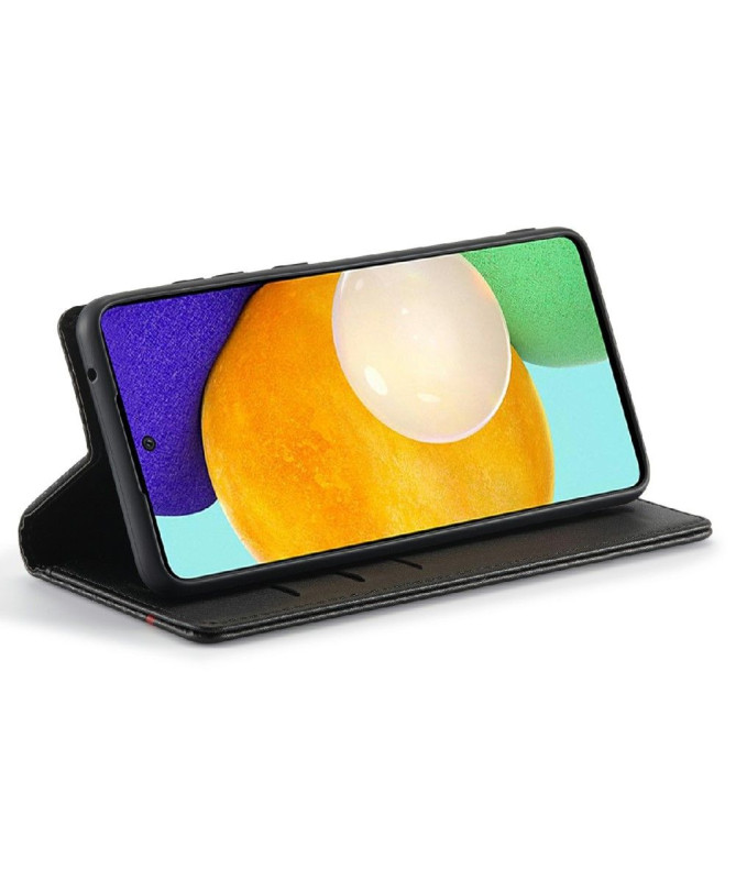 Housse Samsung Galaxy A52, A52 5G et A52s effet cuir fibre de carbone
