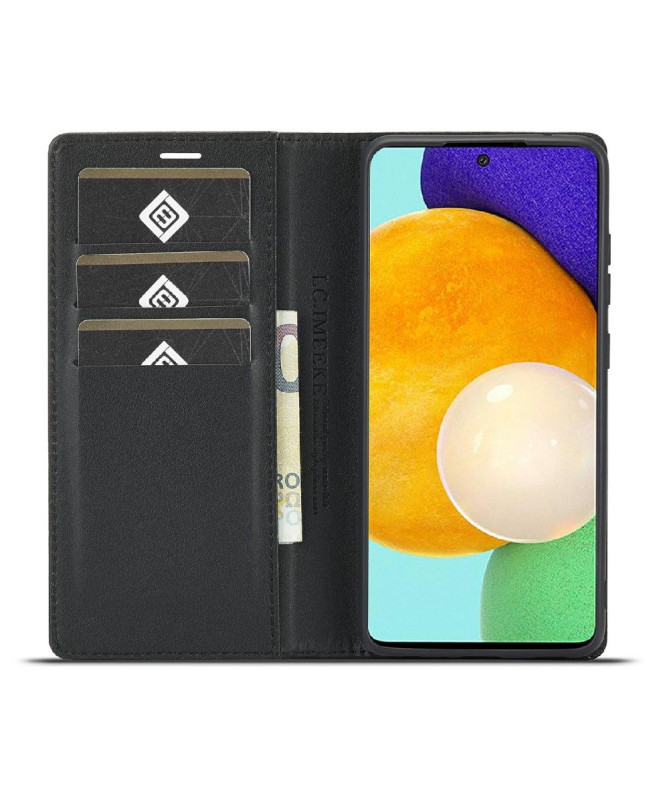 Housse Samsung Galaxy A52, A52 5G et A52s effet cuir fibre de carbone