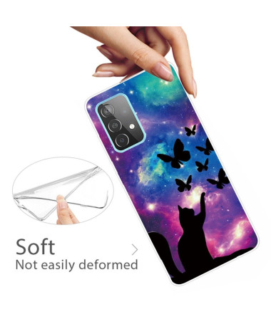 Coque Samsung Galaxy A52, A52 5G et A52s 5G Chat et papillons