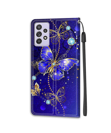 Housse Samsung Galaxy A52s 5G, A52 5G et A52 4G Papillon violet