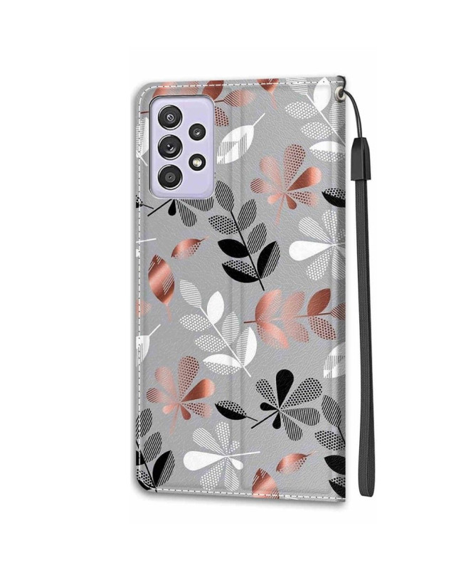 Housse Samsung Galaxy A52s 5G, A52 5G et A52 4G Illustration feuilles sauvages