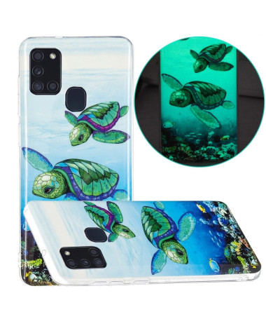 Coque Samsung Galaxy A21s Fluorescente Tortues