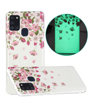 Coque Samsung Galaxy A21s Fluorescente Fleurs