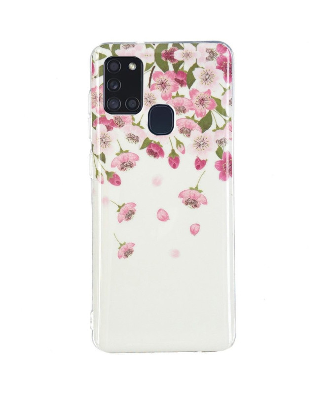 Coque Samsung Galaxy A21s Fluorescente Fleurs