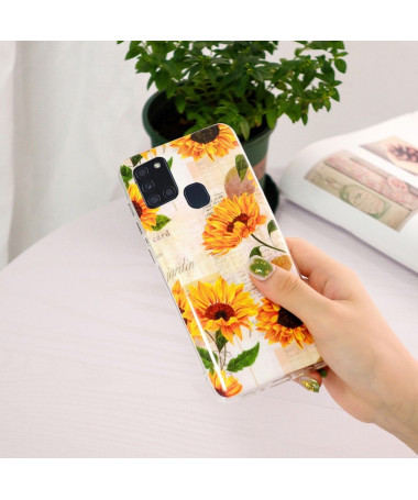 Coque Samsung Galaxy A21s Fluorescente Tournesol Vintage