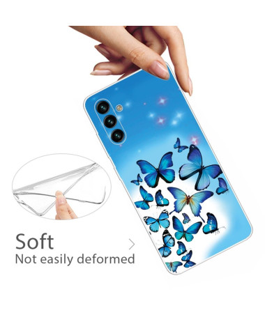 Coque Samsung Galaxy A13 5G / 04s Papillons Bleus