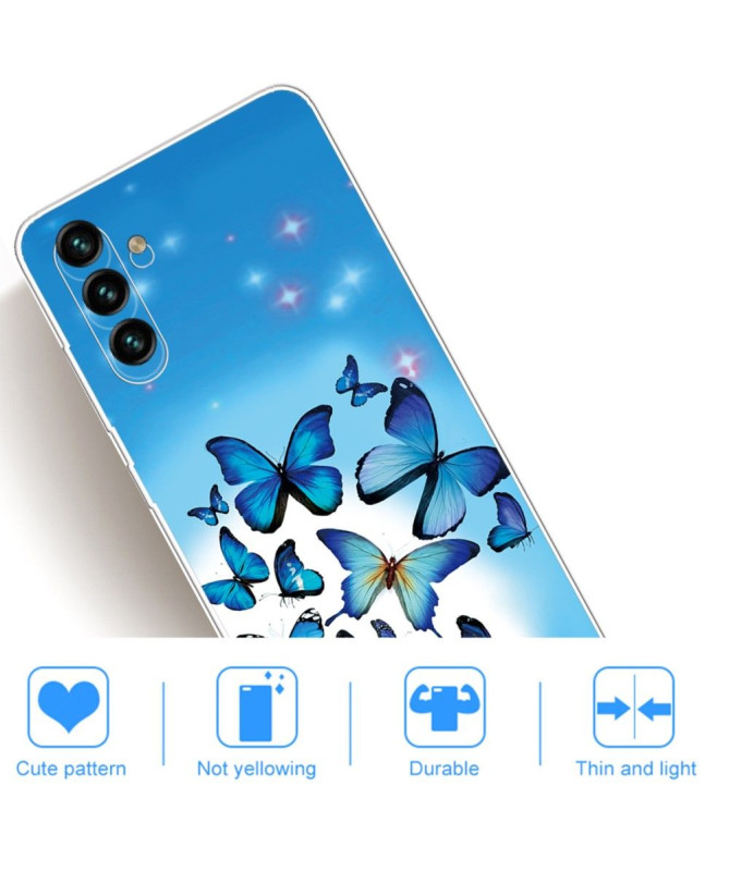 Coque Samsung Galaxy A13 5G / 04s Papillons Bleus
